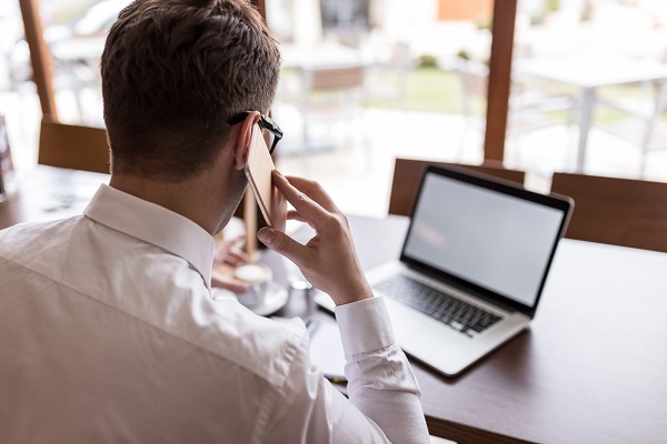 Businessman Phone Laptop